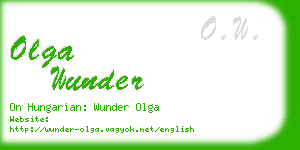 olga wunder business card